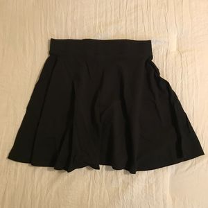 PINK | Black High Waist Skater Skirt